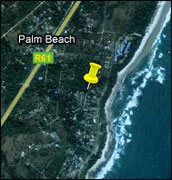 Map of Ocean View Palm Beach