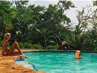 The swimming pool at Shayamoya Lodge